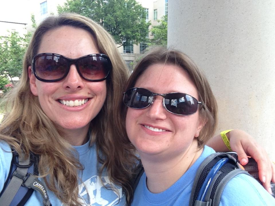 Danielle and I before the start of the 2013 Overnight in Washington DC.
