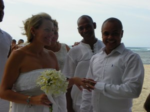 José, our best man, looks on after we said our (first set) of I Do's.